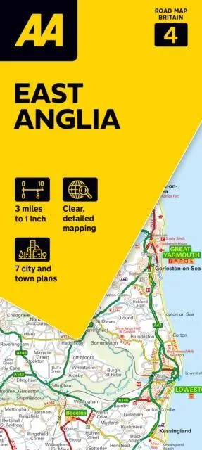 Cover: 9780749584672 | 04 East Anglia | 1:200000 | (Land-)Karte | AA Road Atlas Britain