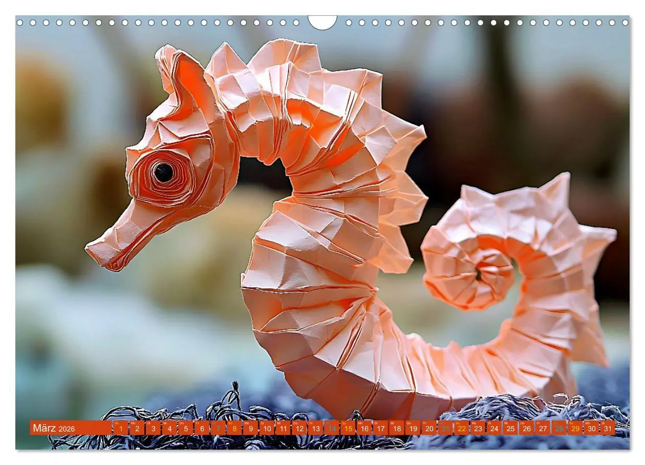 Bild: 9783457754672 | Seepferdchen - Modern Art (Wandkalender 2026 DIN A3 quer), CALVENDO...