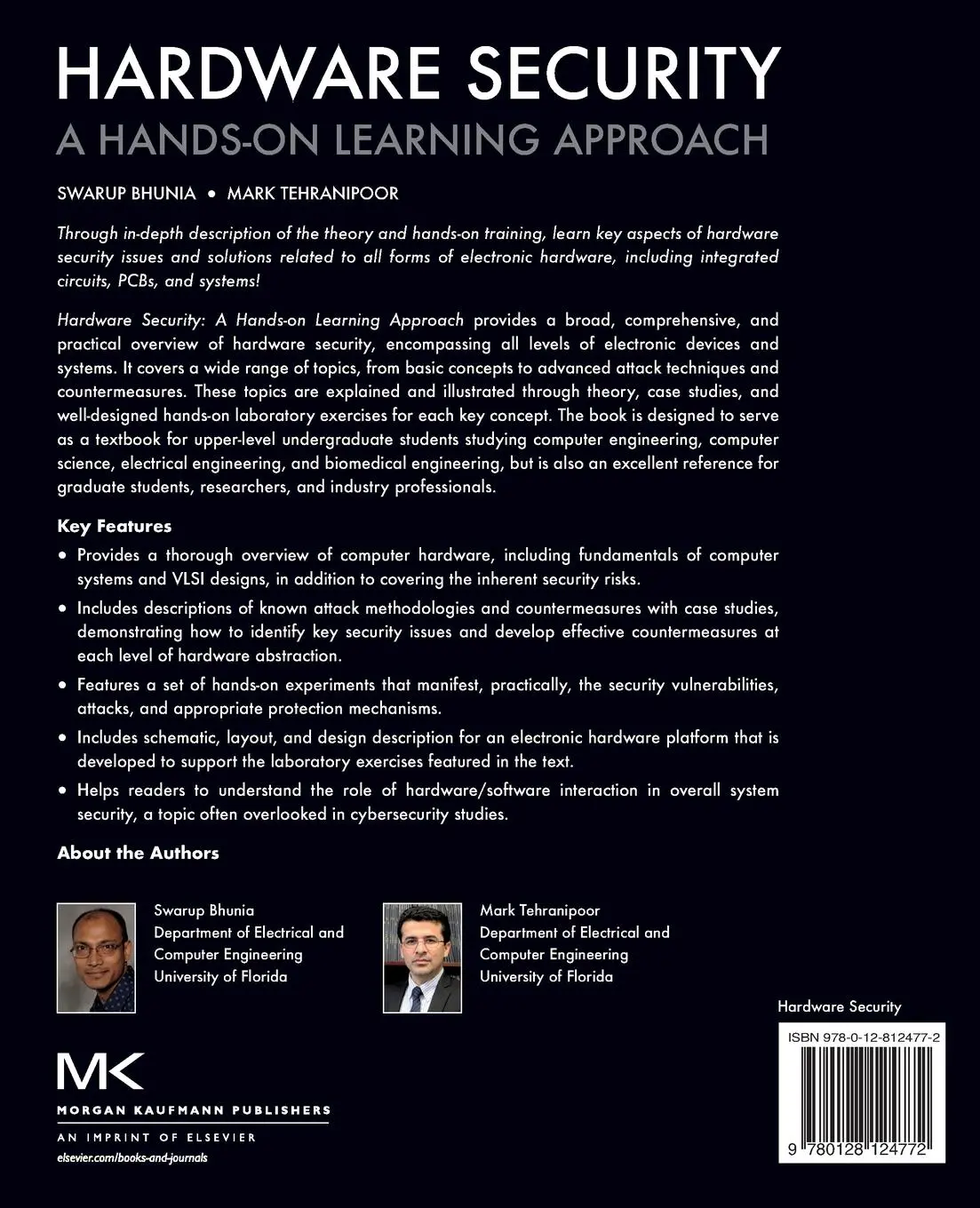 Rückseite: 9780128124772 | Hardware Security | A Hands-on Learning Approach | Tehranipoor (u. a.)