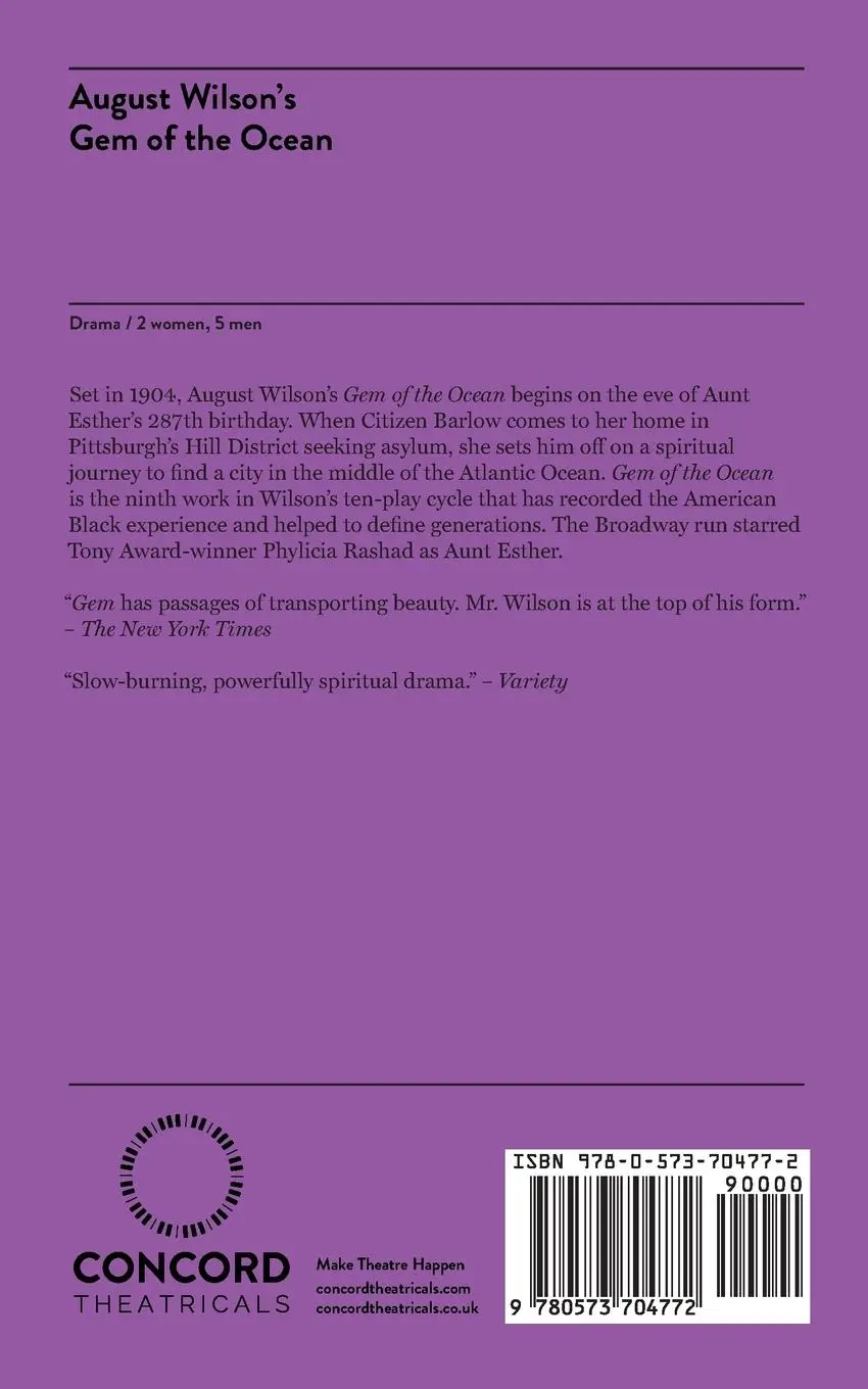 Rückseite: 9780573704772 | August Wilson's Gem of the Ocean | August Wilson | Taschenbuch | 2015