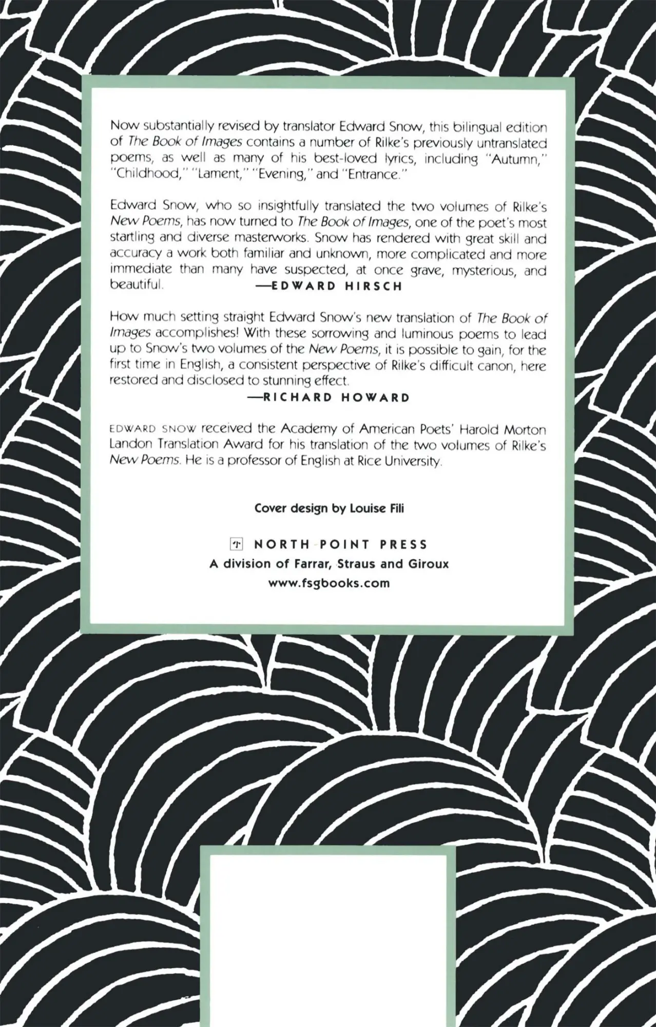 Rückseite: 9780865474772 | The Book of Images | Poems / Revised Bilingual Edition | Rilke | Buch