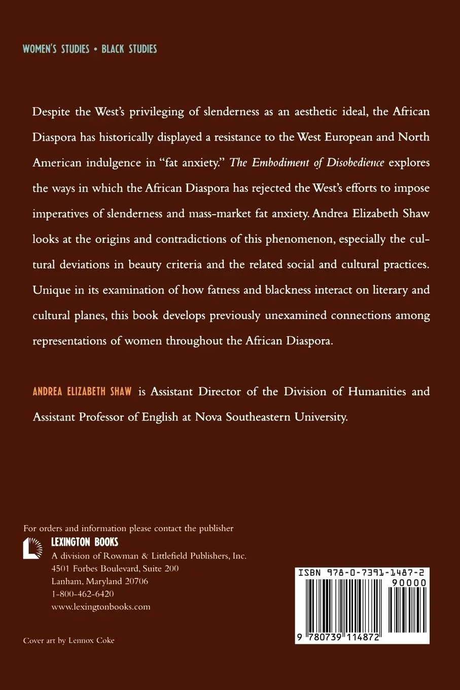 Rückseite: 9780739114872 | The Embodiment of Disobedience | Andrea Elizabeth Shaw | Taschenbuch