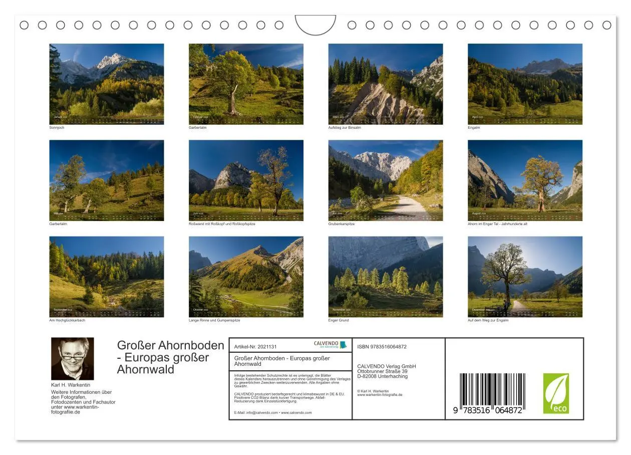 Bild: 9783516064872 | Großer Ahornboden - Europas großer Ahornwald (Wandkalender 2026 DIN...