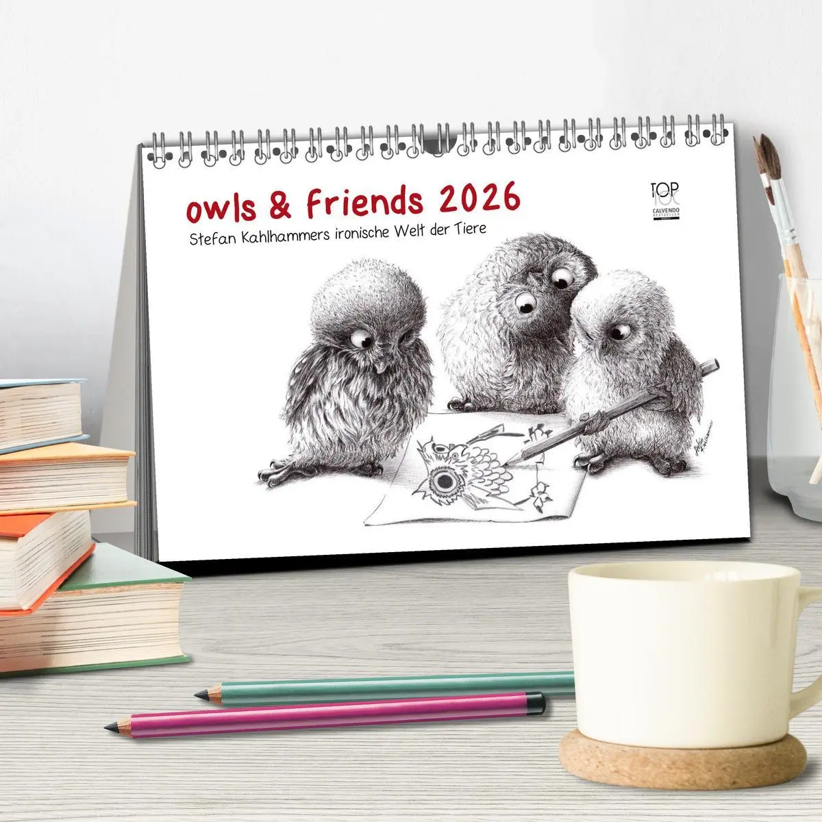 Bild: 9783516204872 | owls &amp; friends 2026 (Tischkalender 2026 DIN A5 quer), CALVENDO...