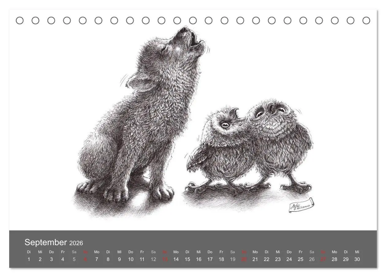 Bild: 9783516204872 | owls &amp; friends 2026 (Tischkalender 2026 DIN A5 quer), CALVENDO...