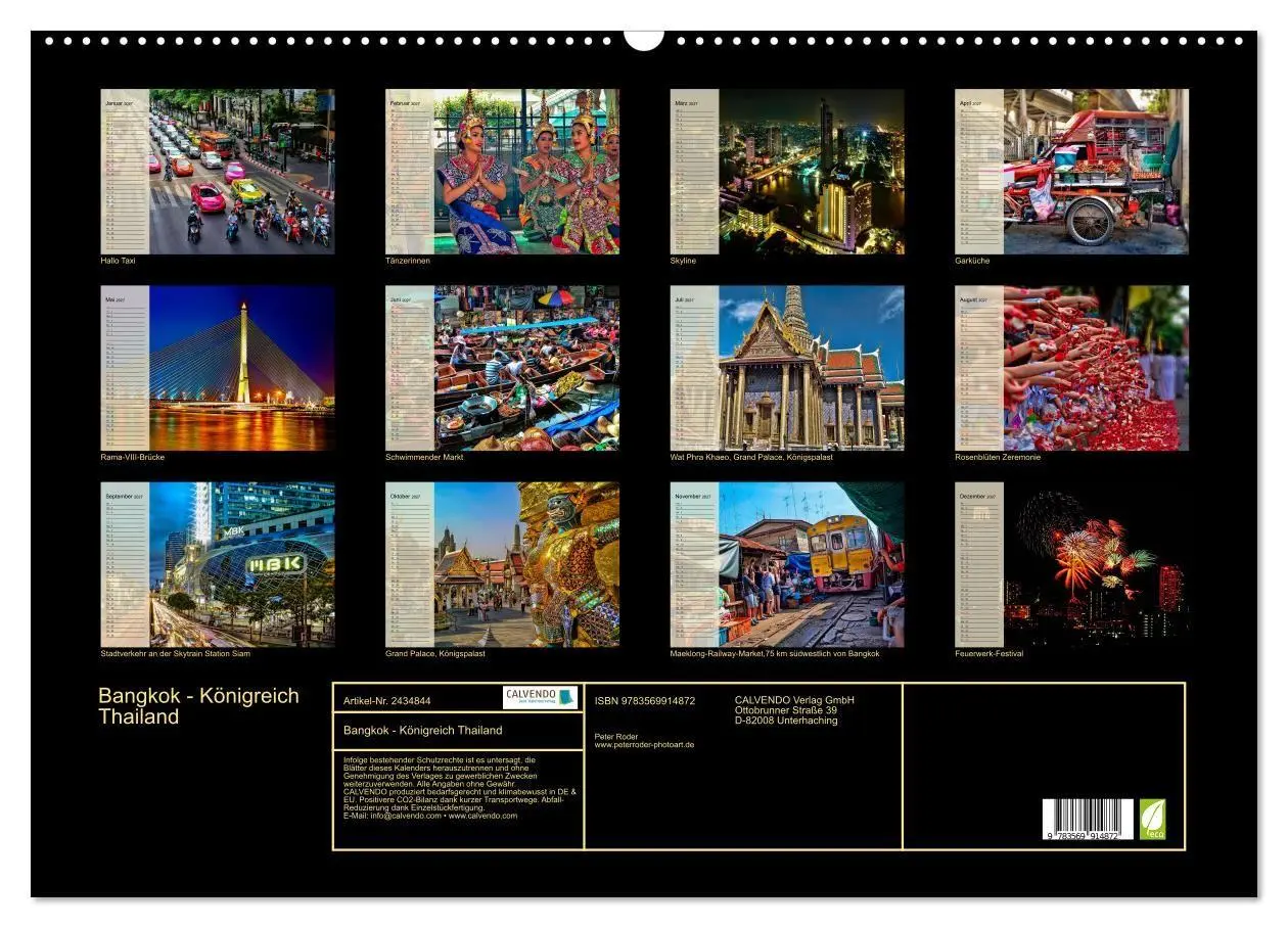 Bild: 9783569914872 | Bangkok - Königreich Thailand (Wandkalender 2027 DIN A2 quer),...
