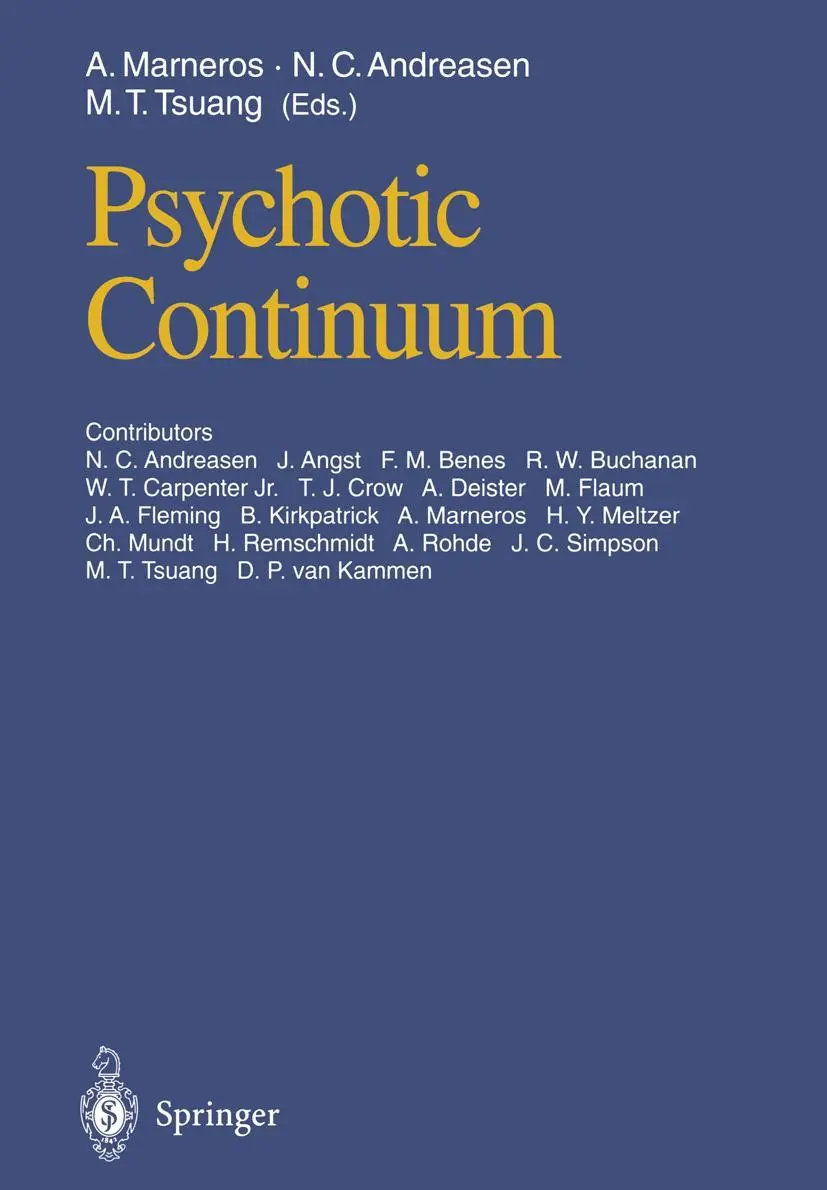 Cover: 9783642794872 | Psychotic Continuum | Ming T. Tsuang (u. a.) | Taschenbuch | x | 2012