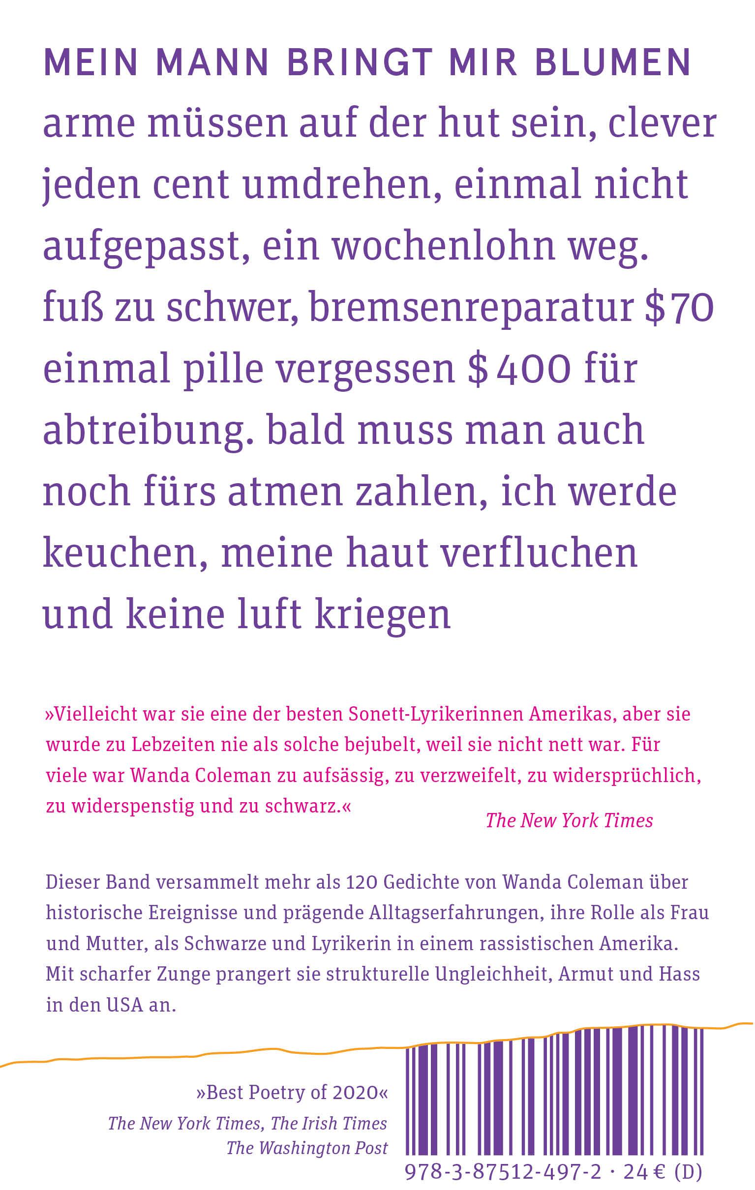 Rückseite: 9783875124972 | Strände. Warum sie mich kaltlassen | Wanda Coleman | Buch | 248 S.