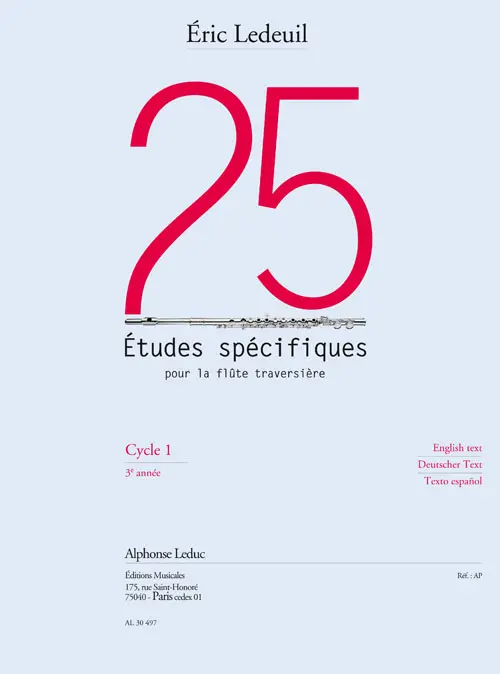 Cover: 9790046304972 | Études spécifiques pour flute | Éric Ledeuil | Buch | Alphonse Leduc