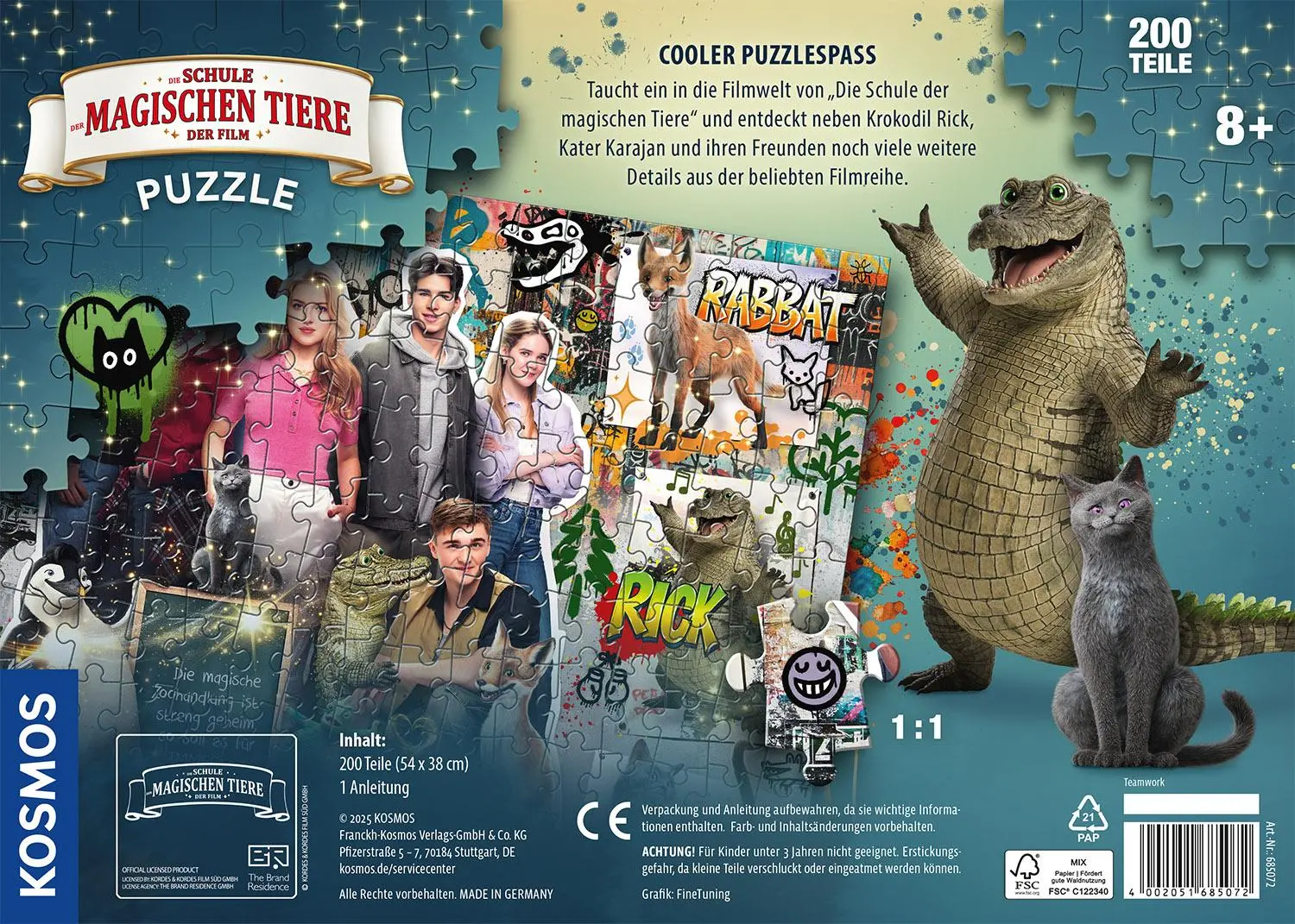 Rückseite: 4002051685072 | Die Schule der magischen Tiere: Puzzle zum Film - Teamwork | Spiel