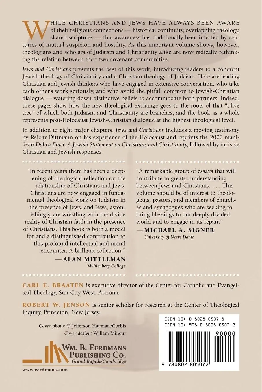 Rückseite: 9780802805072 | Jews and Christians | People of God | Robert W. Jenson (u. a.) | Buch
