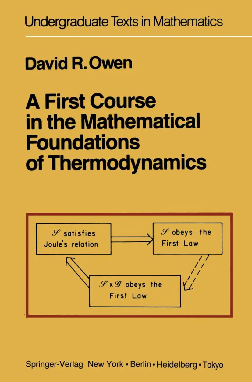 Cover: 9781461395072 | A First Course in the Mathematical Foundations of Thermodynamics