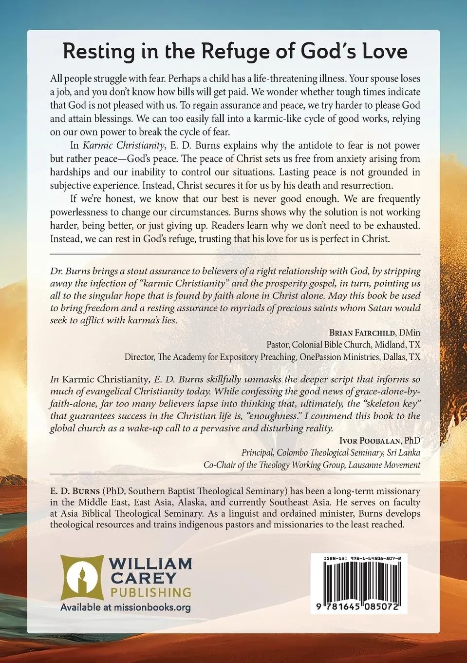 Rückseite: 9781645085072 | Karmic Christianity | Finding Peace by Faith Alone | E. D. Burns