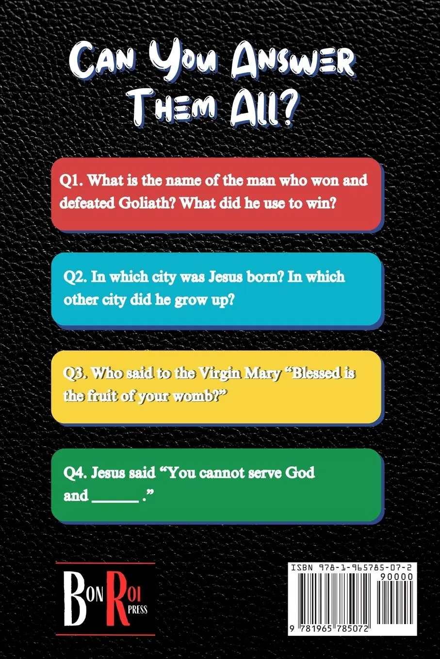 Rückseite: 9781965785072 | Christian Bible Trivia Game | Stephen Fide | Taschenbuch | Englisch