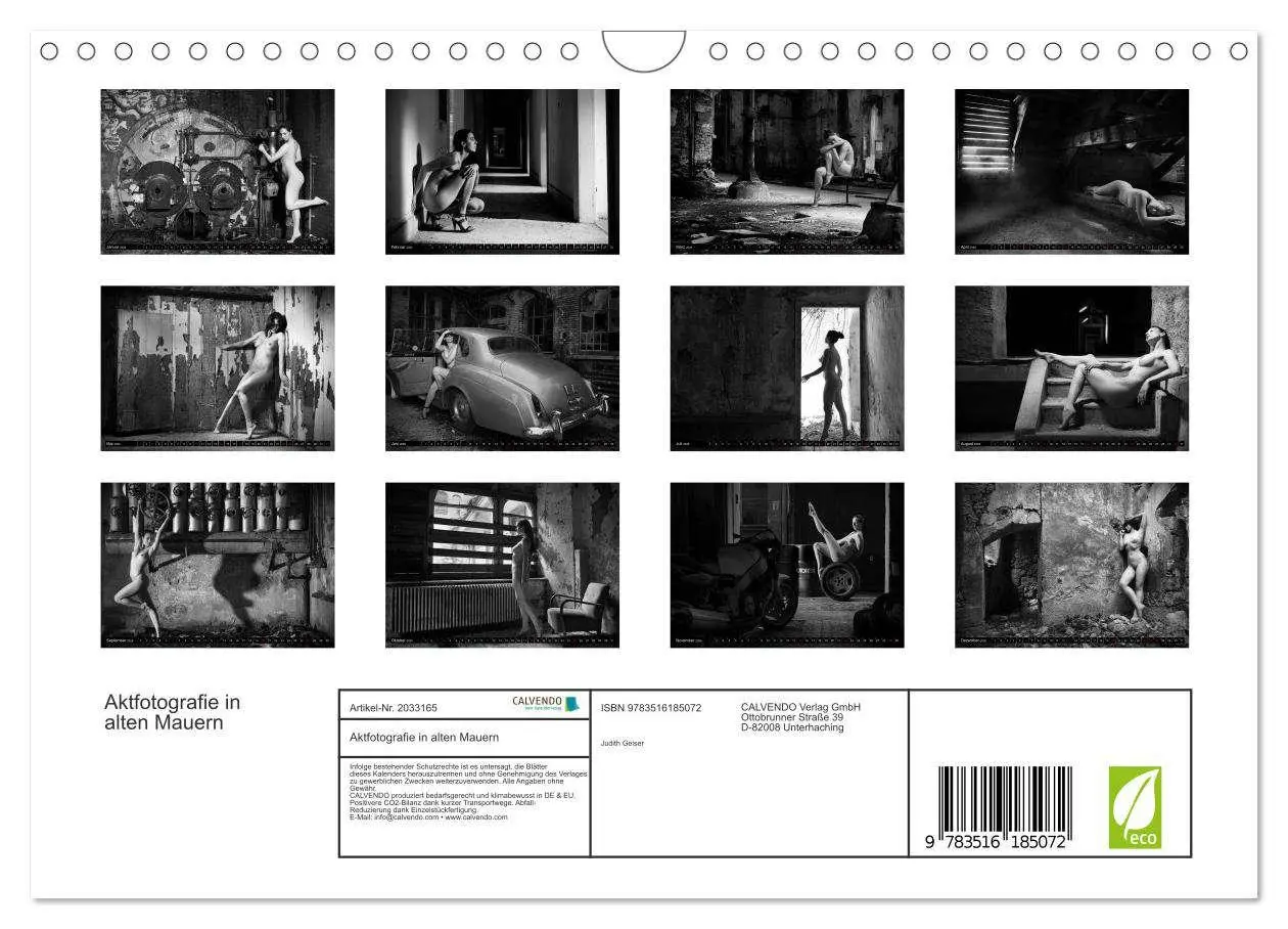 Bild: 9783516185072 | Aktfotografie in alten Mauern (Wandkalender 2026 DIN A4 quer),...