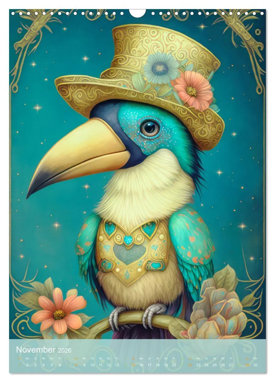 Bild: 9783516325072 | Tiere im Tarot Stil (Wandkalender 2026 DIN A3 hoch), CALVENDO...