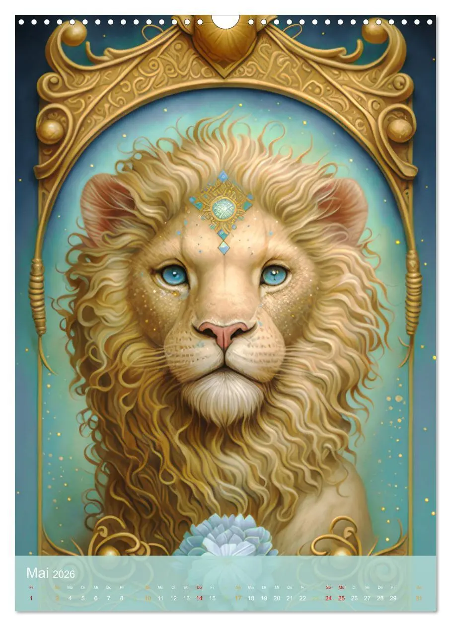 Bild: 9783516325072 | Tiere im Tarot Stil (Wandkalender 2026 DIN A3 hoch), CALVENDO...
