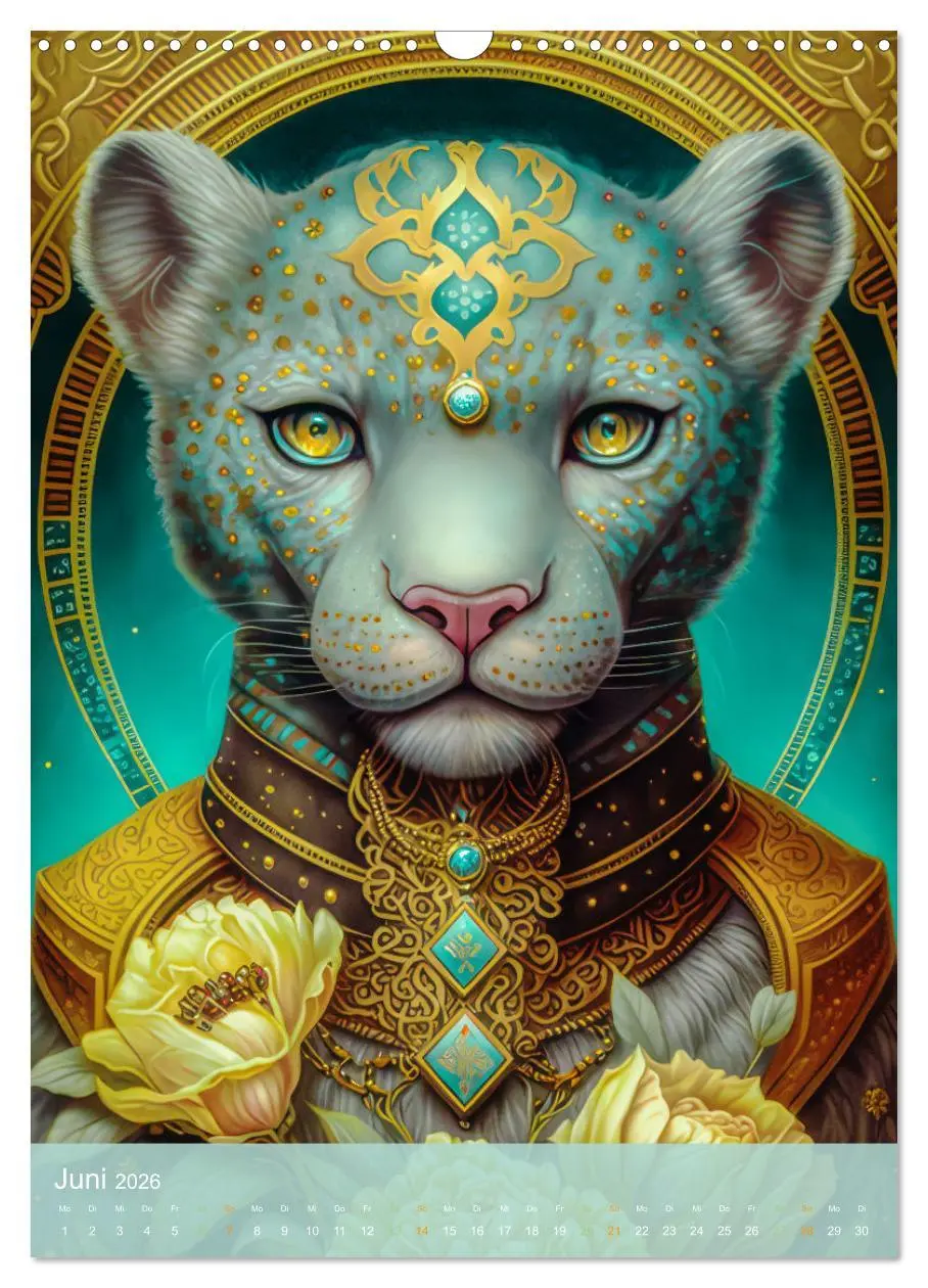 Bild: 9783516325072 | Tiere im Tarot Stil (Wandkalender 2026 DIN A3 hoch), CALVENDO...