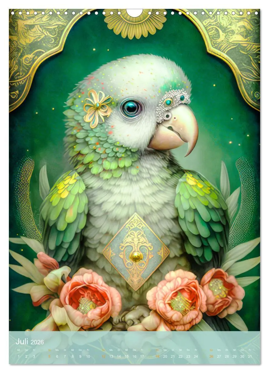 Bild: 9783516325072 | Tiere im Tarot Stil (Wandkalender 2026 DIN A3 hoch), CALVENDO...