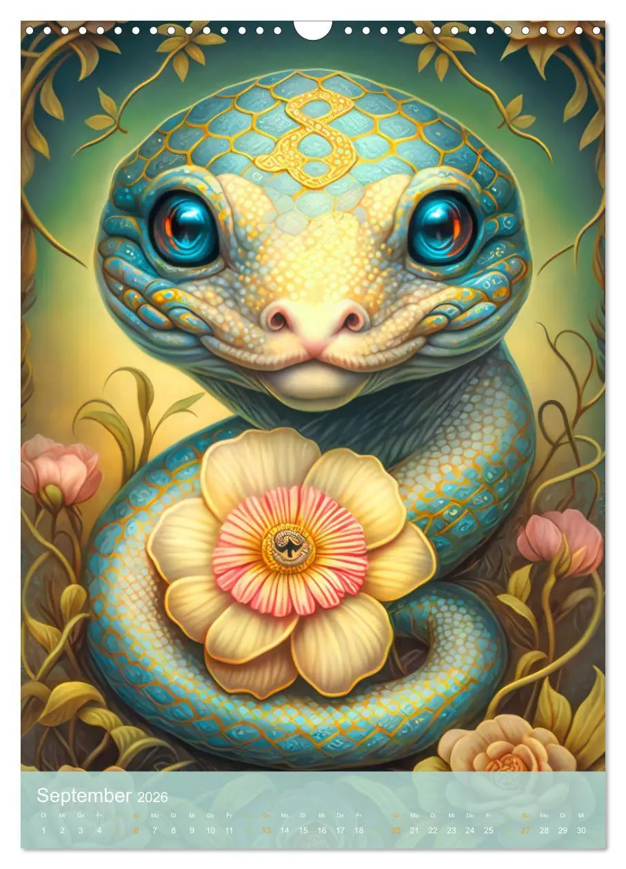Bild: 9783516325072 | Tiere im Tarot Stil (Wandkalender 2026 DIN A3 hoch), CALVENDO...