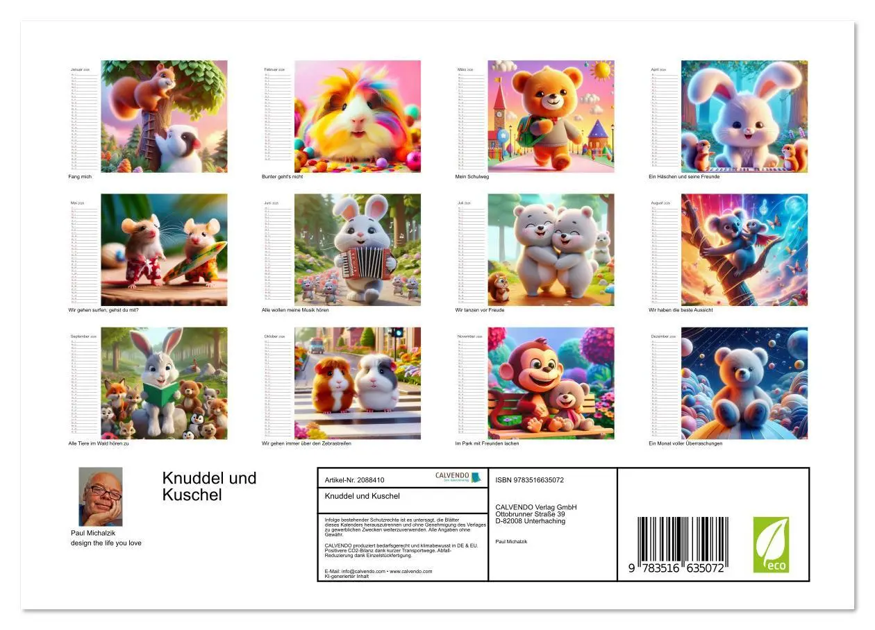 Bild: 9783516635072 | Knuddel und Kuschel (Wandkalender 2026 DIN A4 quer), CALVENDO...