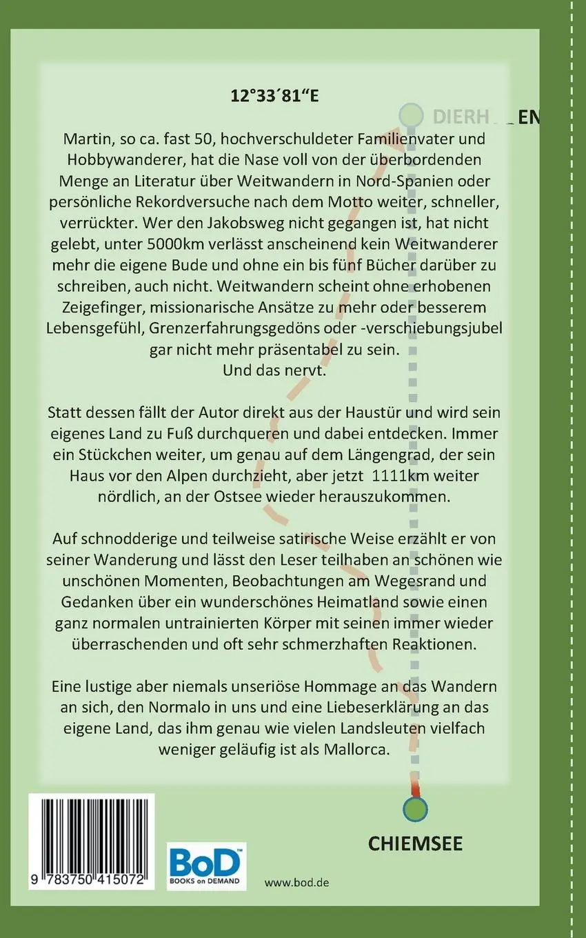 Rückseite: 9783750415072 | 12°33´81´´E - Voll umweltbewusst an die Ostsee | Martin Senger | Buch