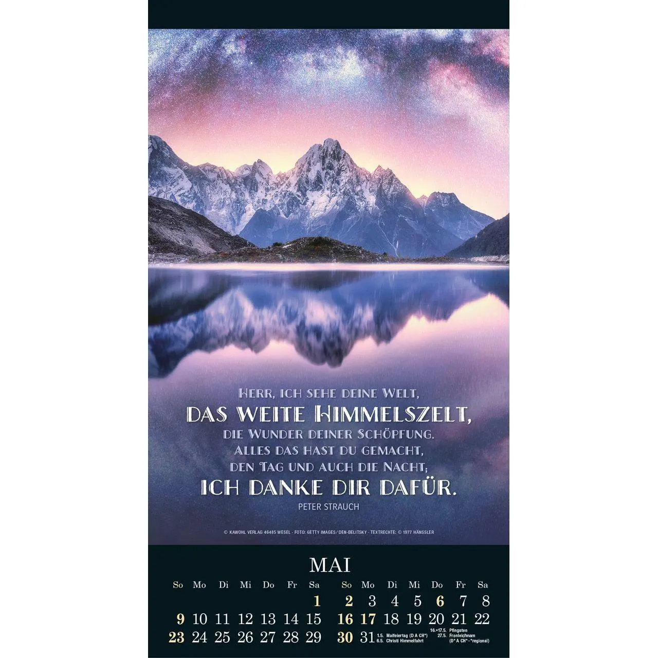 Bild: 9783754855072 | Die Wunder deiner Werke 2027 | Besinnungskalender | Kalender | 14 S.