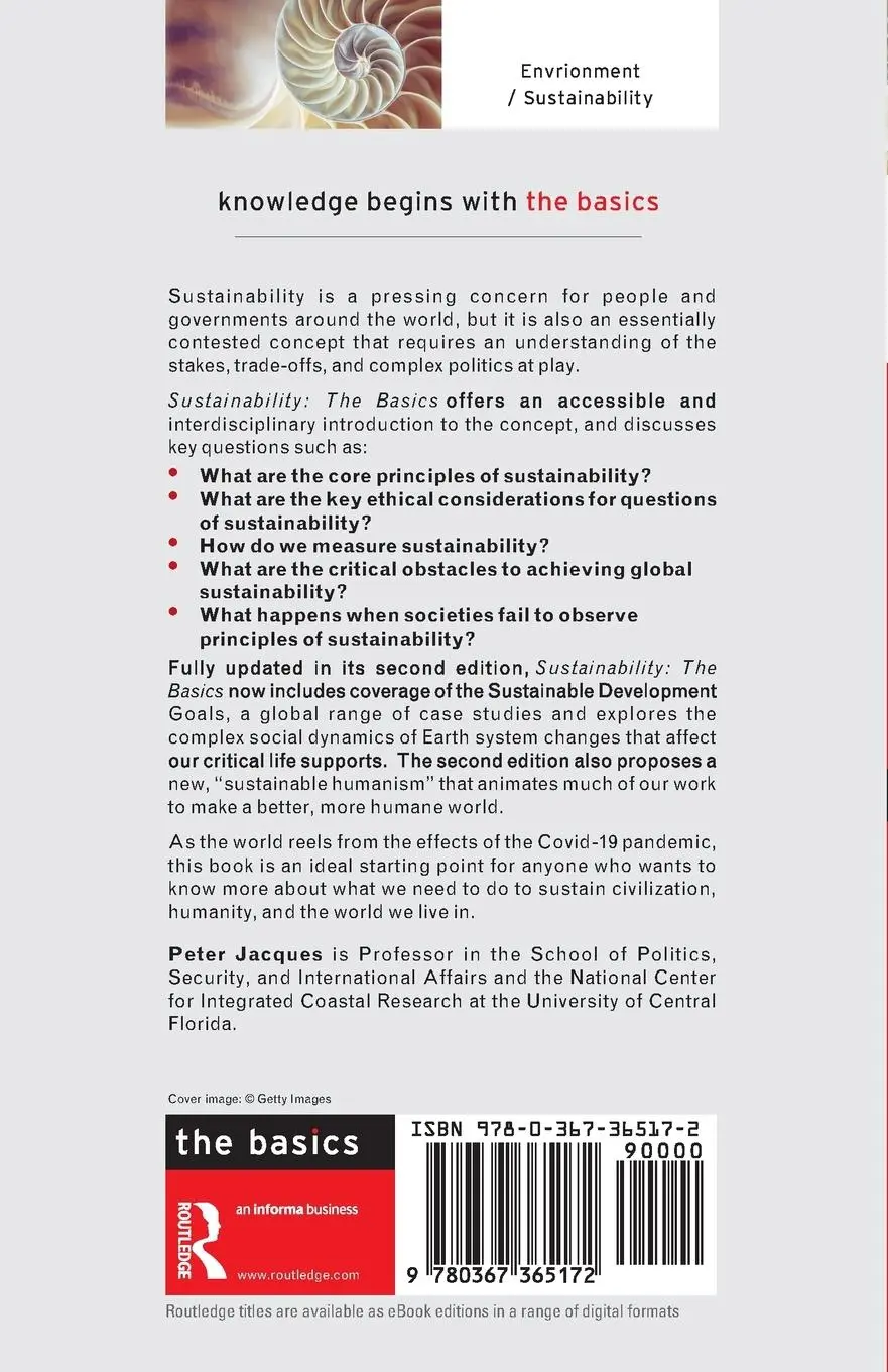 Rückseite: 9780367365172 | Sustainability | The Basics | Peter Jacques | Taschenbuch | Englisch