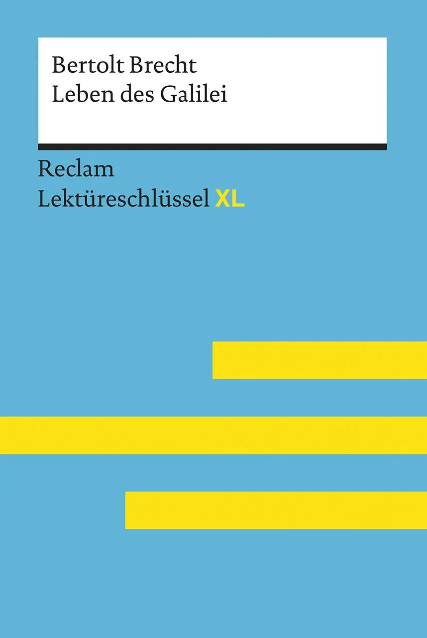 Cover: 9783150155172 | Leben des Galilei von Bertolt Brecht: Lektüreschlüssel mit...