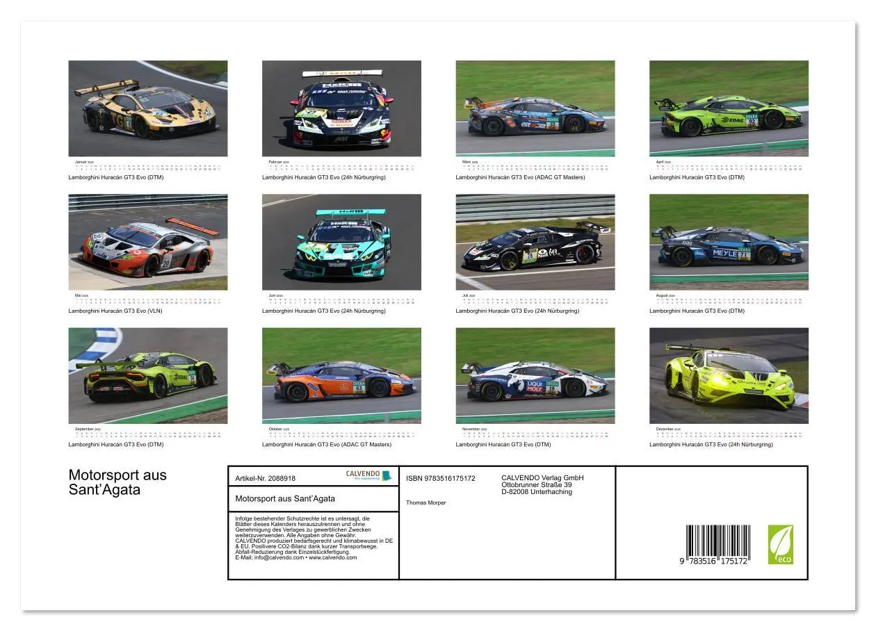 Bild: 9783516175172 | Motorsport aus Sant'Agata (Wandkalender 2026 DIN A3 quer), CALVENDO...