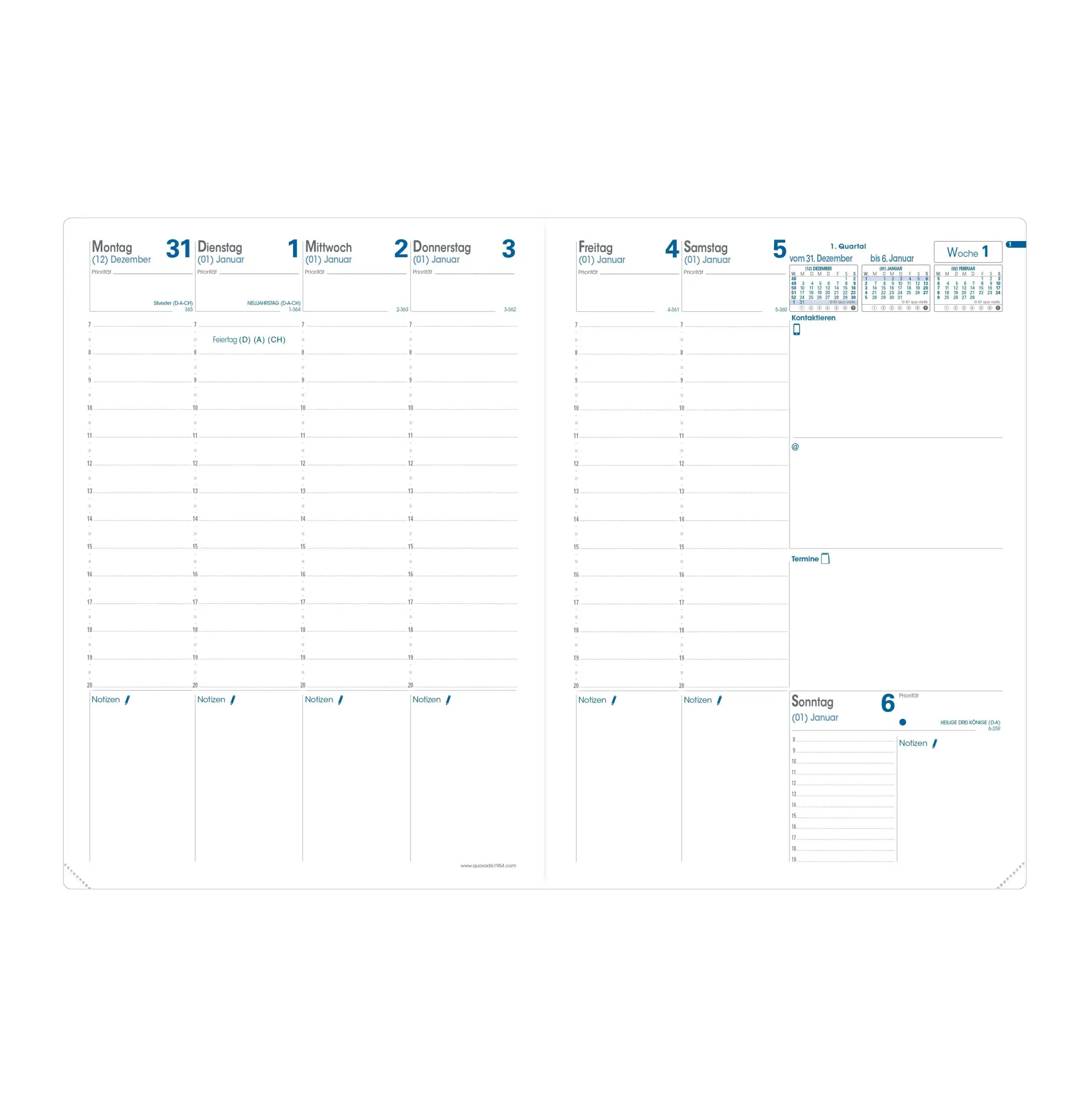 Bild: 3371010125272 | PRENOTE vz DE Impala schwarz 2027 | Kalender im Schreibtischformat