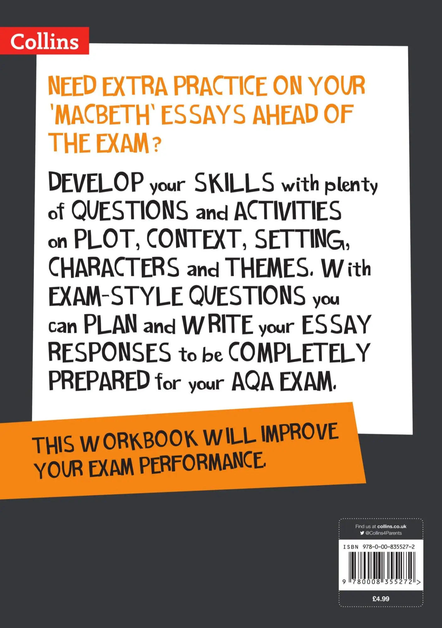 Rückseite: 9780008355272 | Macbeth: AQA GCSE 9-1 English Literature Workbook | Collins Gcse