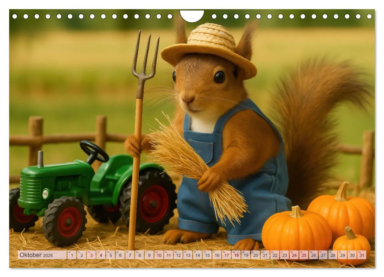 Bild: 9783516235272 | Die geheime Welt der Eichhörnchen (Wandkalender 2026 DIN A4 quer),...