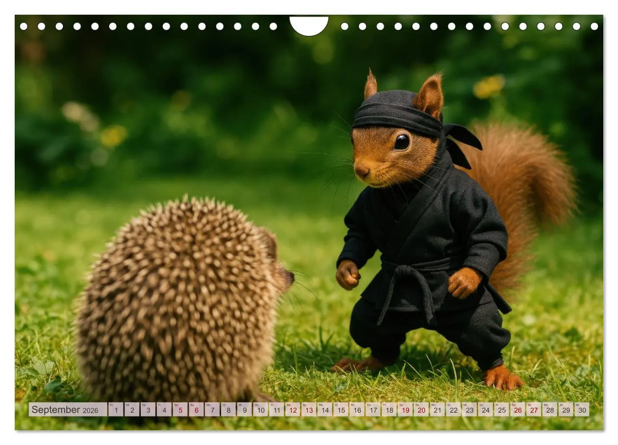 Bild: 9783516235272 | Die geheime Welt der Eichhörnchen (Wandkalender 2026 DIN A4 quer),...