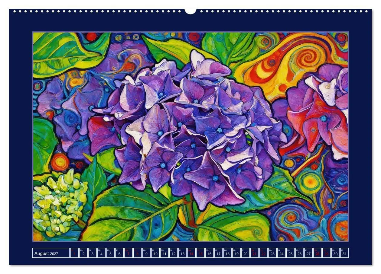 Bild: 9783516785272 | Blüten im verspielten Jugendstil (hochwertiger Premium Wandkalender...