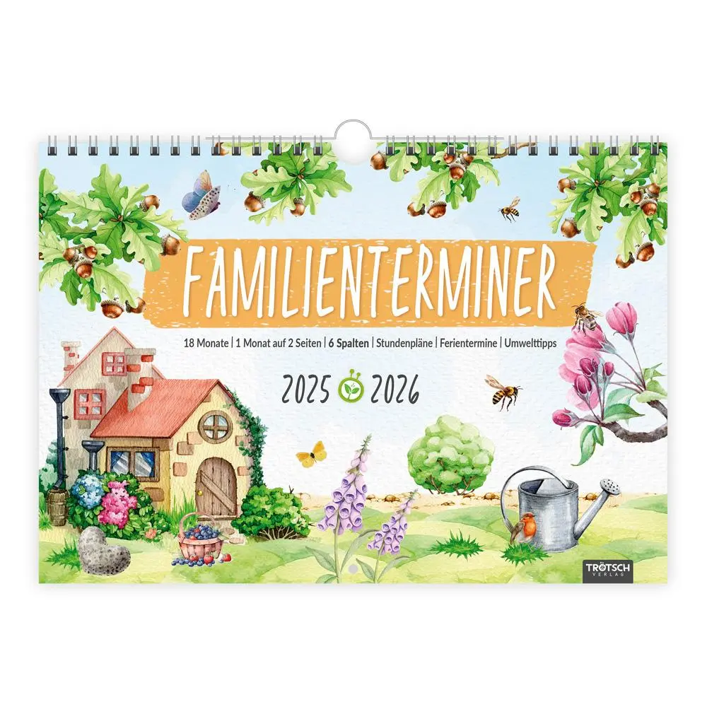 Cover: 9783988025272 | Trötsch Familienterminer Landgrüße für 18 Monate 2025/2026 | KG | 2026