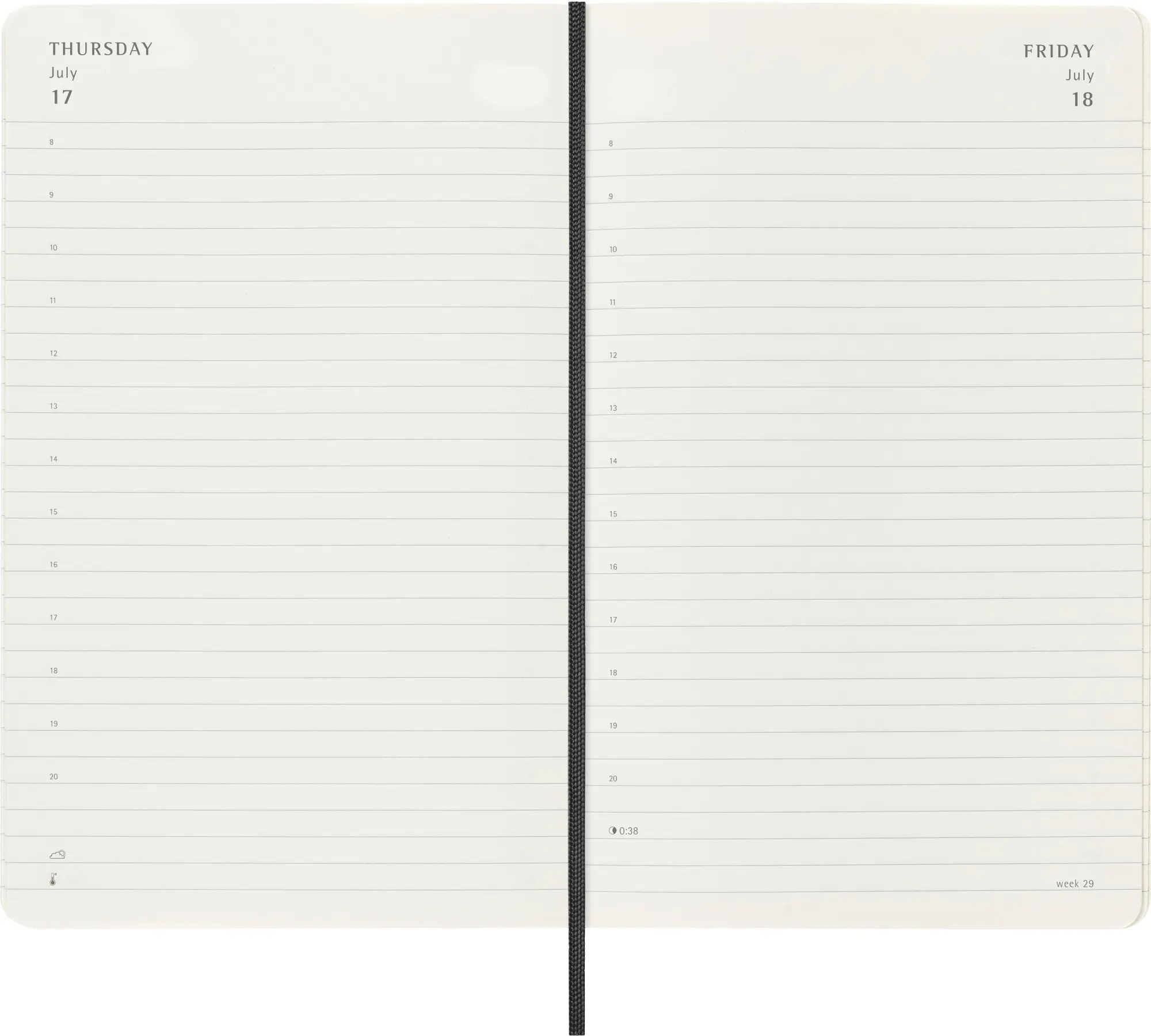 Bild: 8056999275372 | Moleskine 18 Monate Tagesnotizkalender 2025/2026, L/A5, 1 Tag = 1...