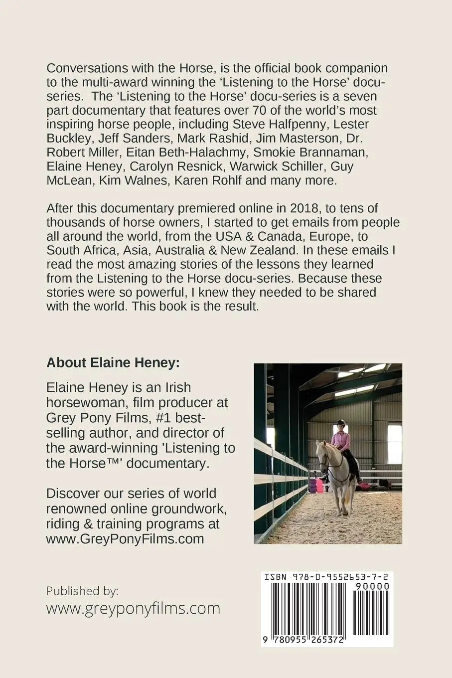 Rückseite: 9780955265372 | Conversations with the Horse | Elaine Heney | Taschenbuch | Englisch