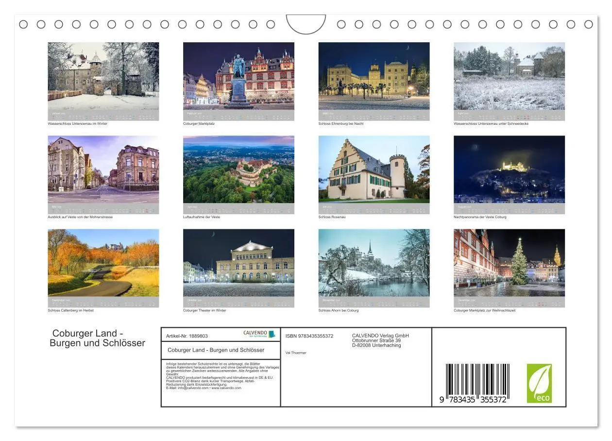 Bild: 9783435355372 | Coburger Land - Burgen und Schlösser (Wandkalender 2025 DIN A4...