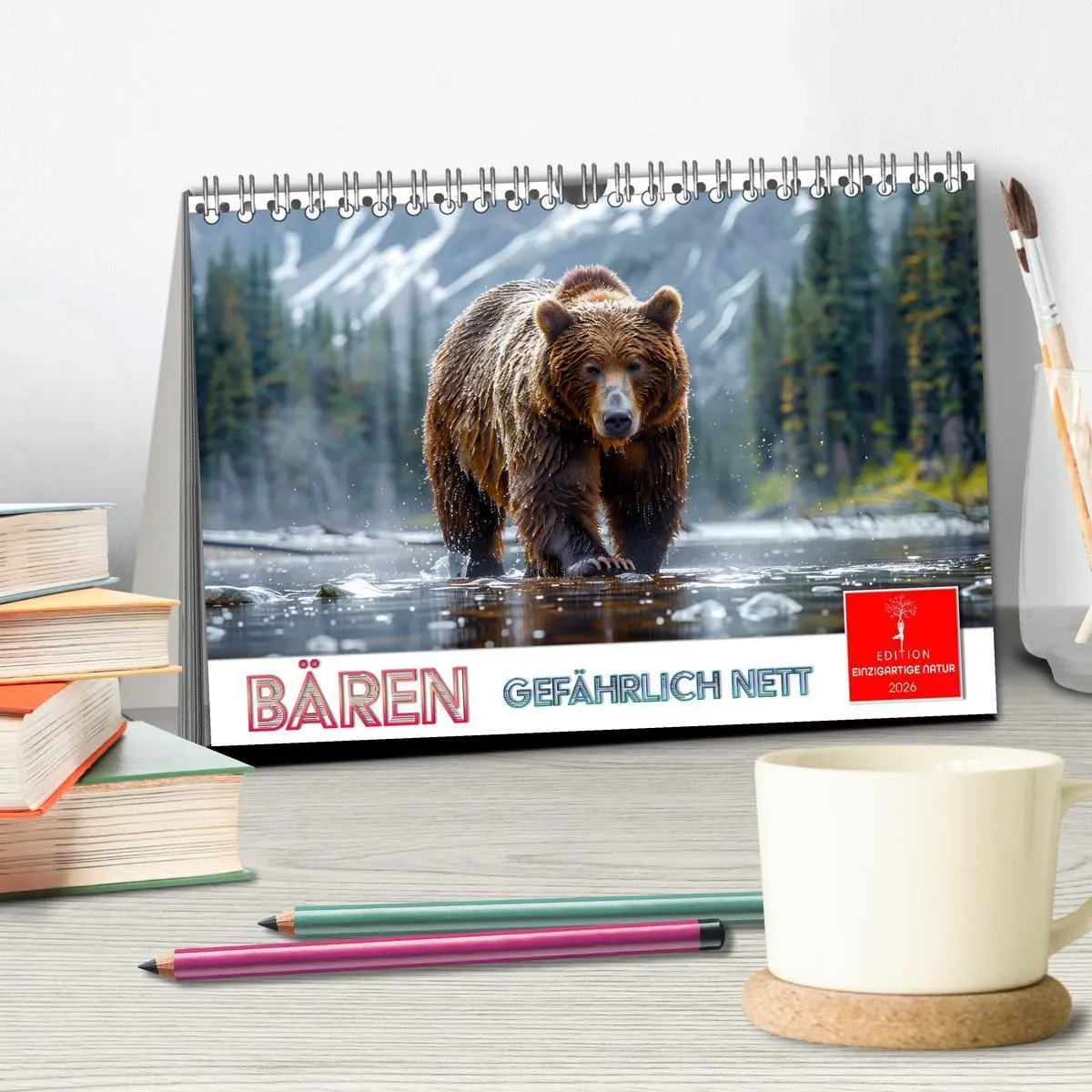Bild: 9783457375372 | Bären - gefährlich nett (Tischkalender 2026 DIN A5 quer), CALVENDO...