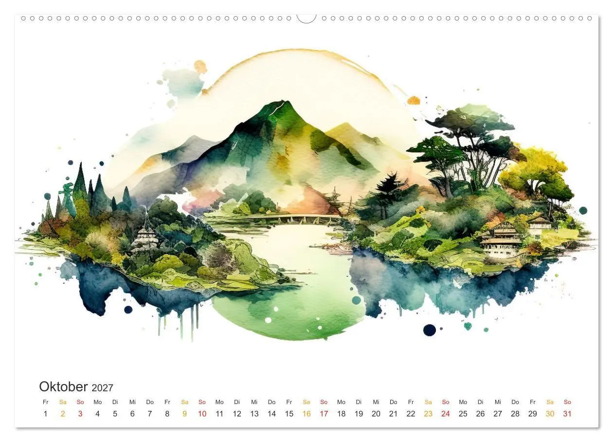 Bild: 9783569005372 | Japan - Aquarell Kunst und Tradition (Wandkalender 2027 DIN A2...