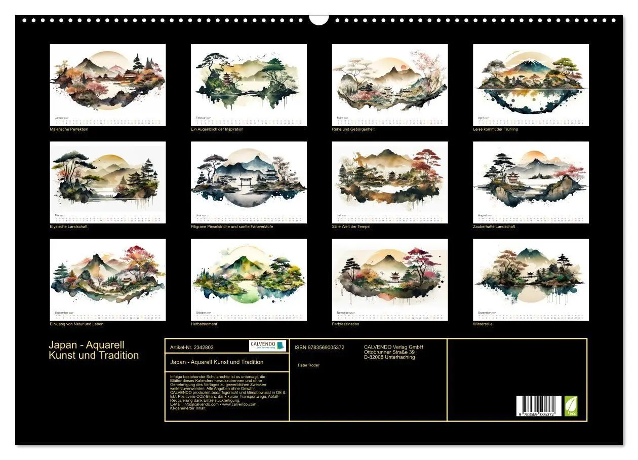 Bild: 9783569005372 | Japan - Aquarell Kunst und Tradition (Wandkalender 2027 DIN A2...