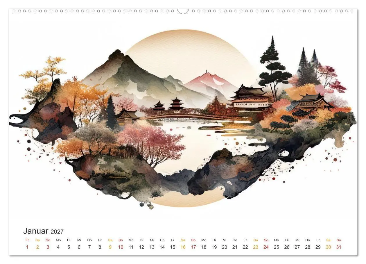 Bild: 9783569005372 | Japan - Aquarell Kunst und Tradition (Wandkalender 2027 DIN A2...