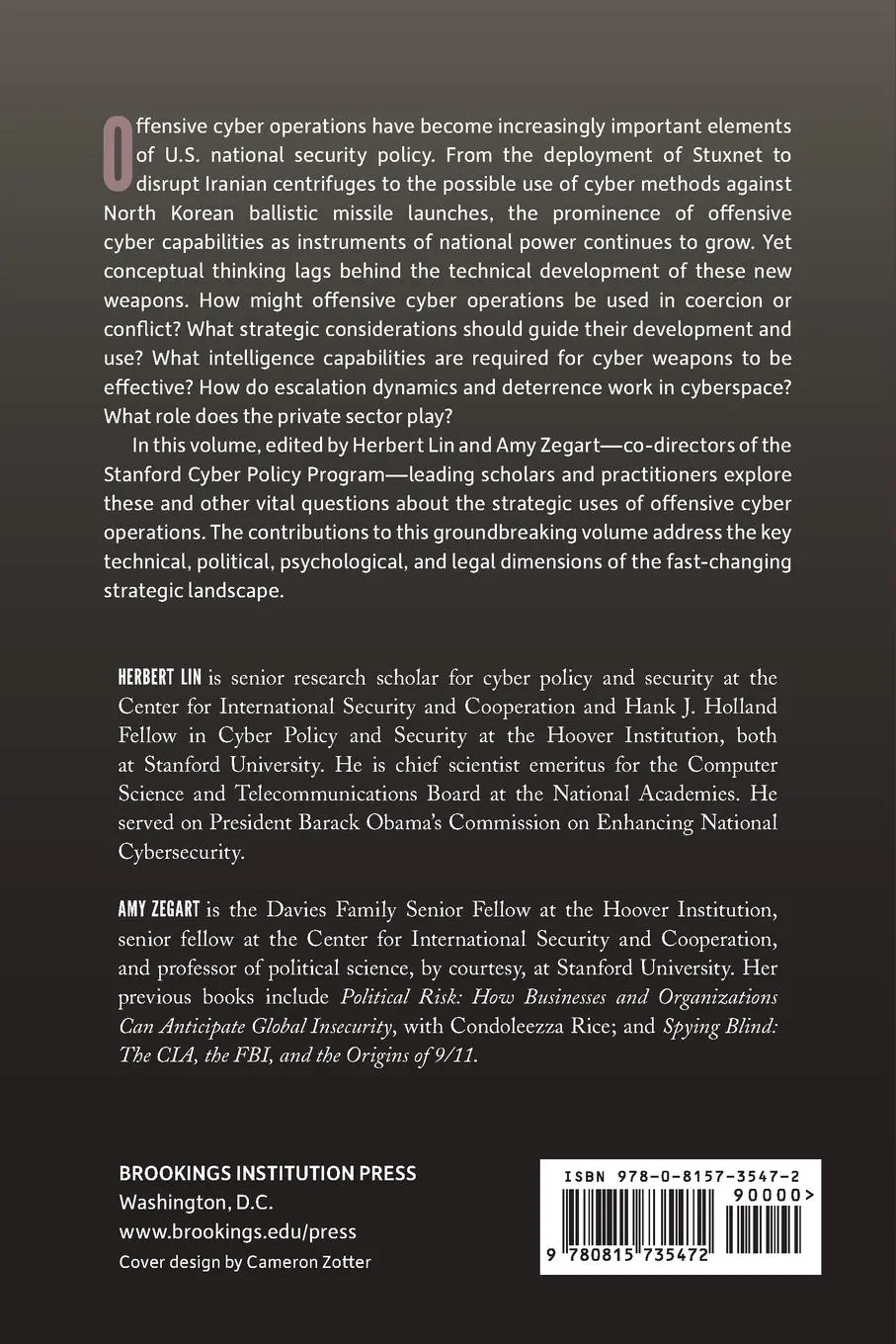 Rückseite: 9780815735472 | Bytes, Bombs, and Spies | Herbert Lin (u. a.) | Taschenbuch | Englisch