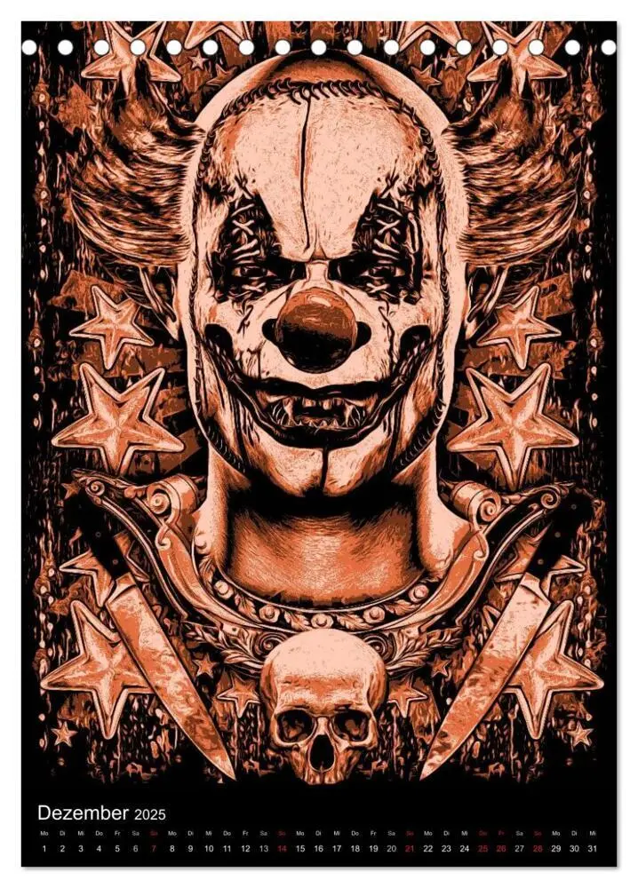 Bild: 9783457055472 | BLOODBOY/ HORROR ILLUSTRATION V1 (Tischkalender 2025 DIN A5 hoch),...