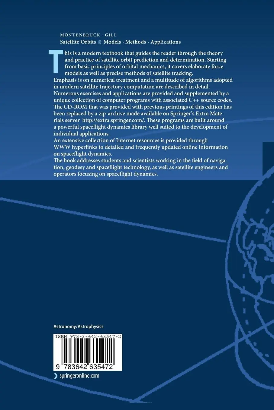 Rückseite: 9783642635472 | Satellite Orbits | Models, Methods and Applications | Gill (u. a.)