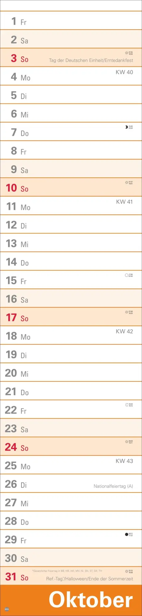 Bild: 9783756415472 | Langplaner XL 2027 | Heye | Kalender | Streifenplaner Kalender Heye