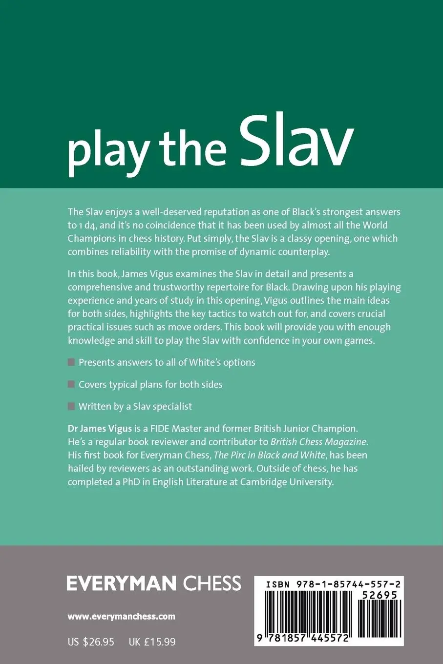 Rückseite: 9781857445572 | Play the Slav | James Vigus | Taschenbuch | Kartoniert / Broschiert