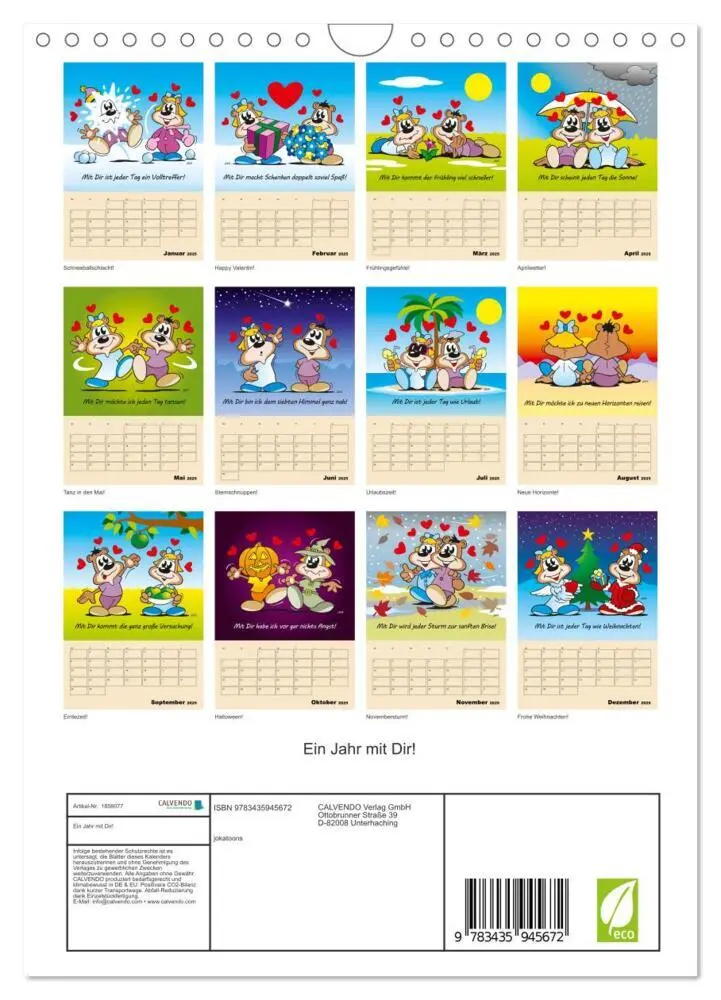 Bild: 9783435945672 | Ein Jahr mit Dir! (Wandkalender 2025 DIN A4 hoch), CALVENDO...