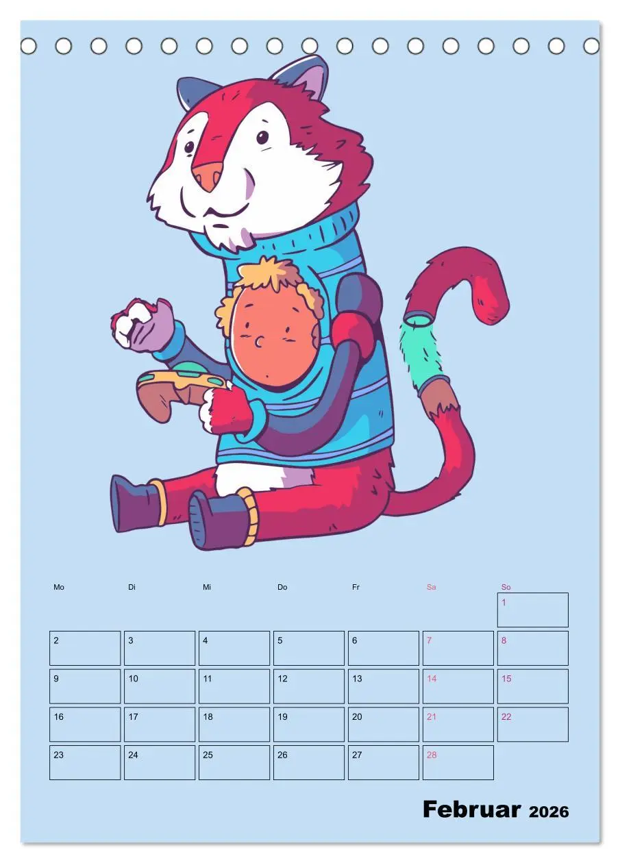 Bild: 9783516295672 | Lustige Gamer Tiere (Tischkalender 2026 DIN A5 hoch), CALVENDO...